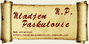 Mlađen Paskulović vizit kartica